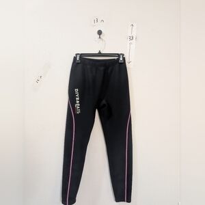 Swims Black Leggings with Pink Trim